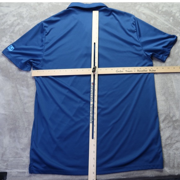 Huk Performance Polo Shirt Men's L Blue Short Sleeve Golf Fishing - Picture 5 of 7